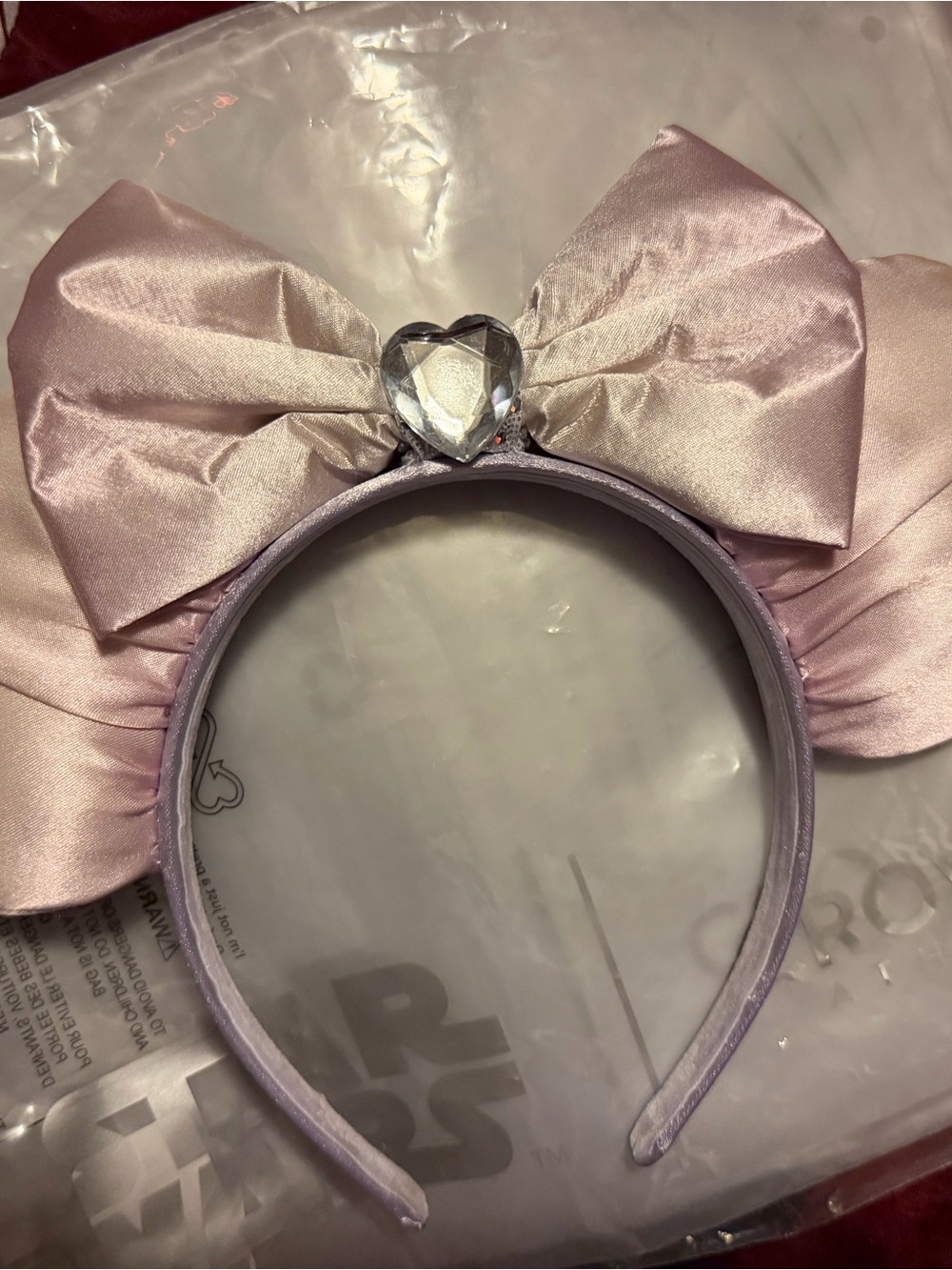 Pink/Purple Ombré Bow Heart Ears Headband